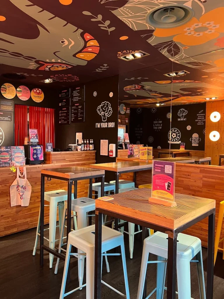 Interiors at Flower Burger, Marseille