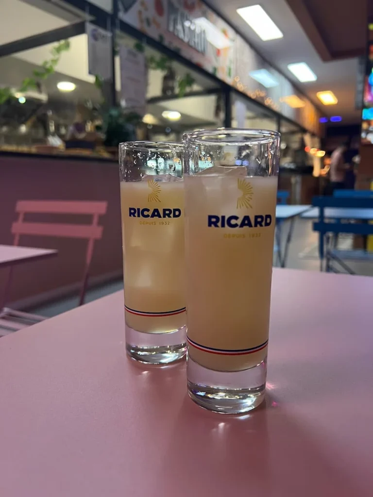 2 glasses of pastis at Le Populo Marseille