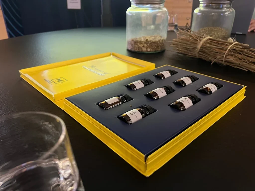 Small bottle of Pastis ingredients at Pastis workshop at MX Maison Yellow, Marseille