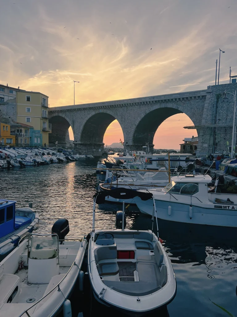 Sunset at Vallon des Auffes at sunset, Marseille