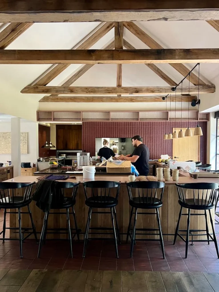 Open kitchen at Grace & Savour, Hampton Manor