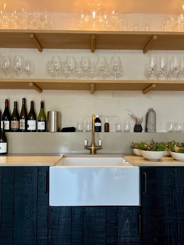 Washing up area at cookery school and restaurant, Hampton Manor