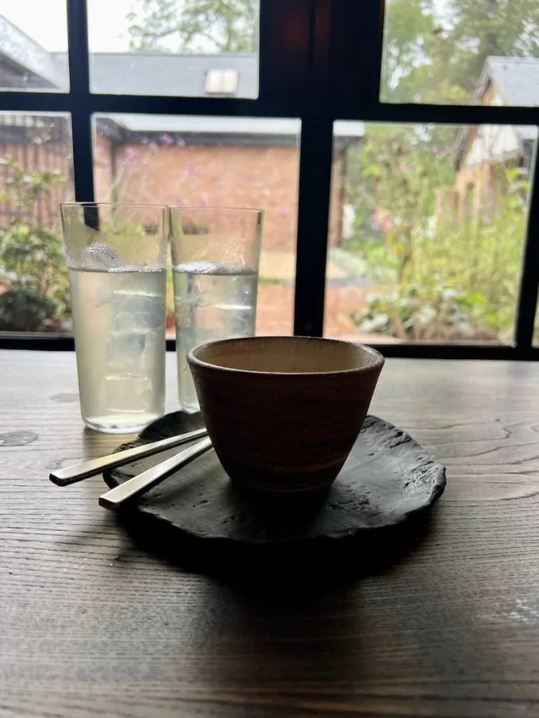 Welcome drink and snack at Grace & Savour, Hampton Manor