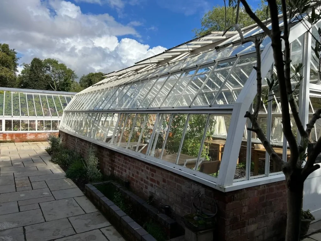 The greenhouses outside Smoke restaurant 