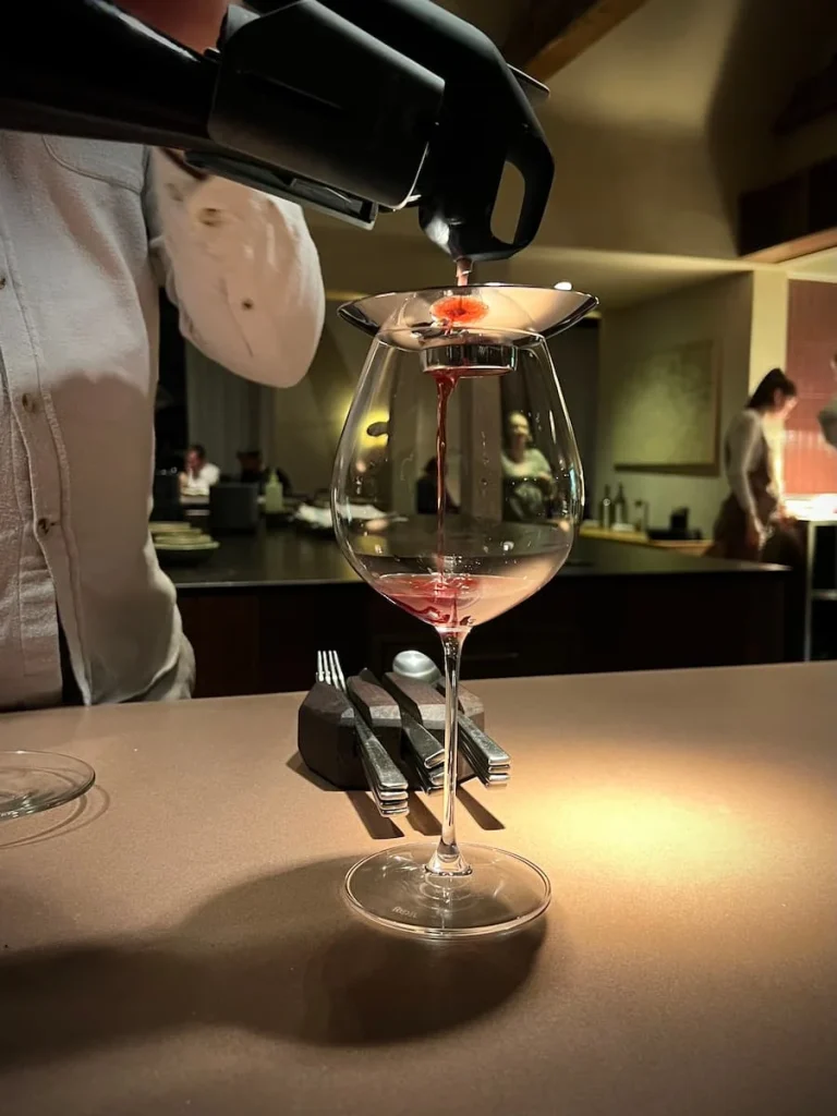 Wine pairing for Course 4 at Grace & Savour, Hampton in Arden 