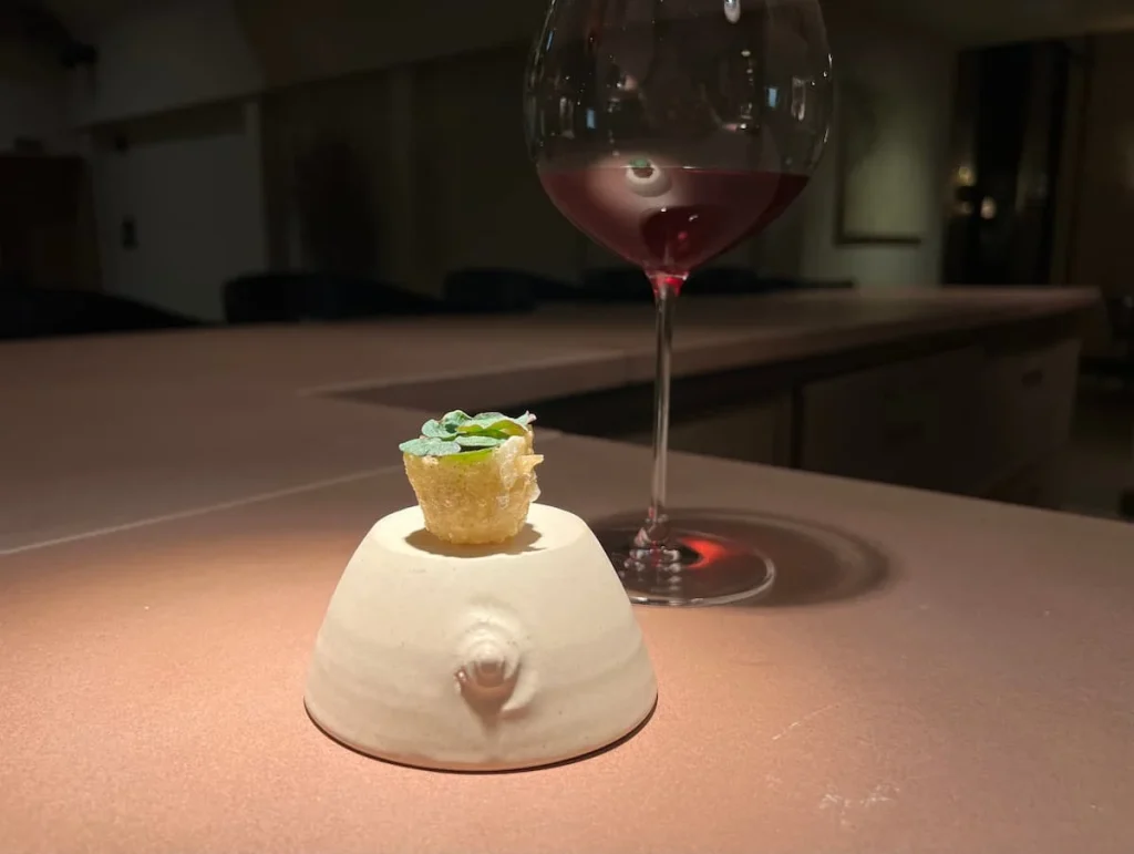 Course 5 of the vegetarian taster at Grace & Savour, Hampton in Arden