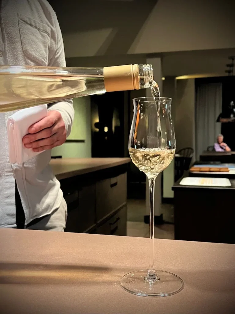 Wine pairing for course 12 at Grace & Savour, Hampton in Arden