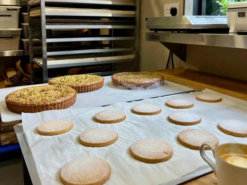 Biscuits and sweet pastries being cooked at the Bakery at Hampton Manor