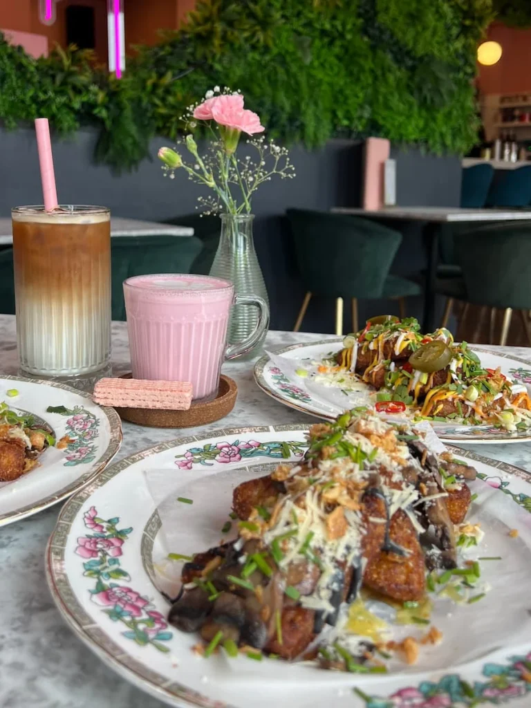 Breakfast in Leicester City Centre: loaded hash browns Audrey