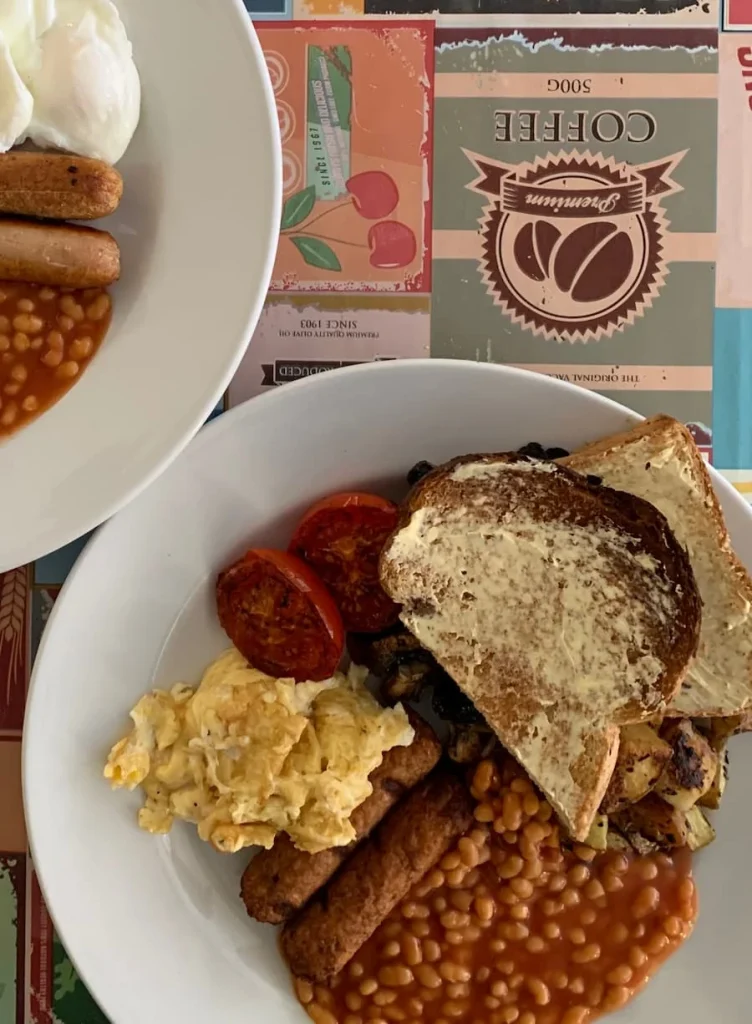 Vegetarian Full English breakfast at James Cafe Bistro