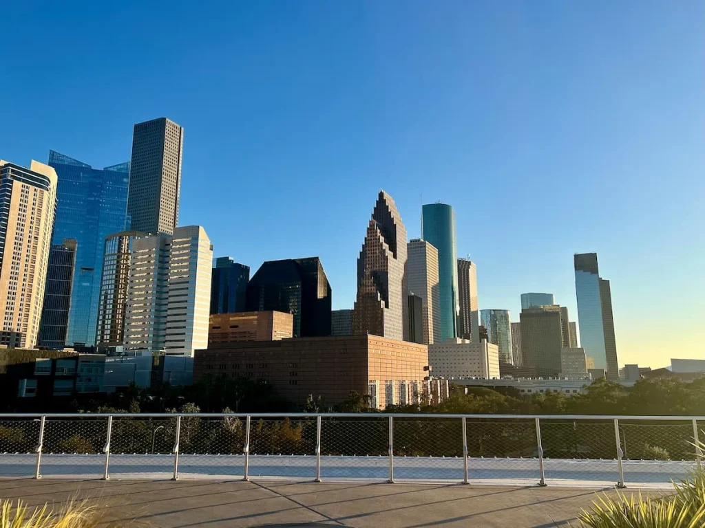 3 days in Houston: Houston POST skylawn view out to downtown