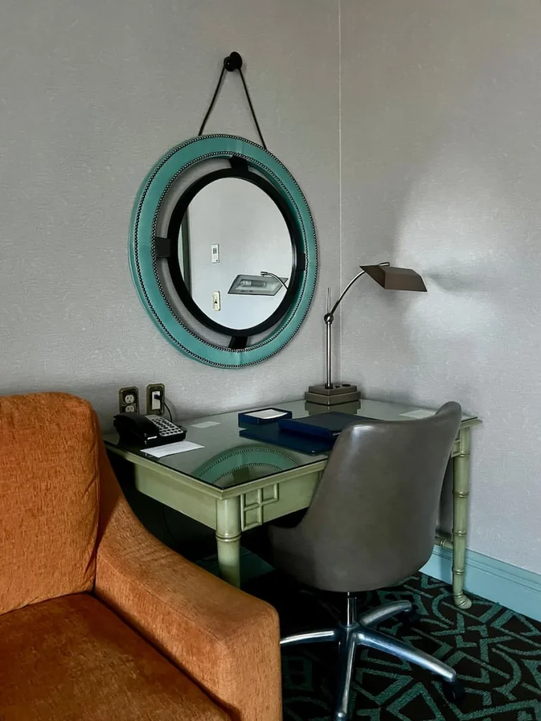 Office area with desk and chair at Hotel icon, Houston