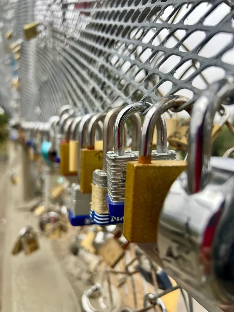 3 days in Houston: Love Lock Bridge close-up of locks