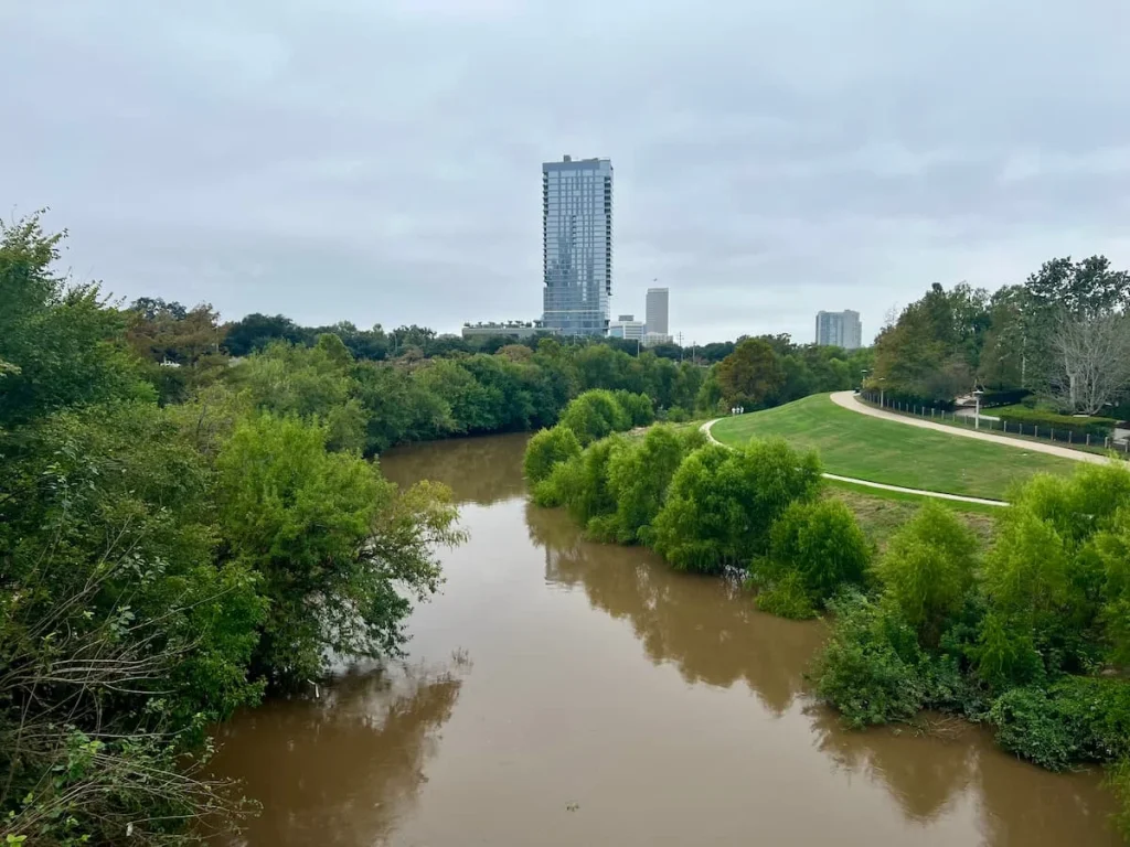 Sustainable Houston Guide:  Buffalo Bayou Park view from Rosemont Bridge