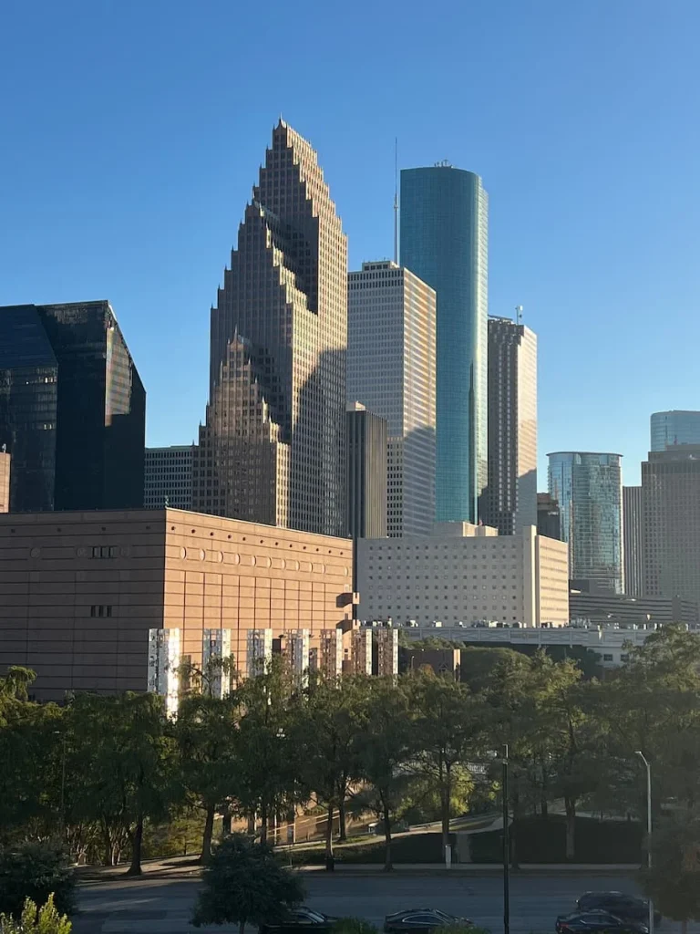 3 days in Houston: POST Houston business district view from skylawn
