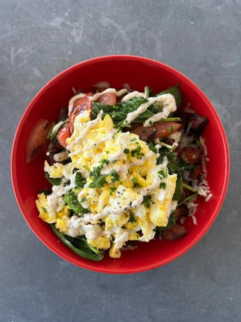 Vegetarian breakfast hash top ay at Leeland House, Houston
