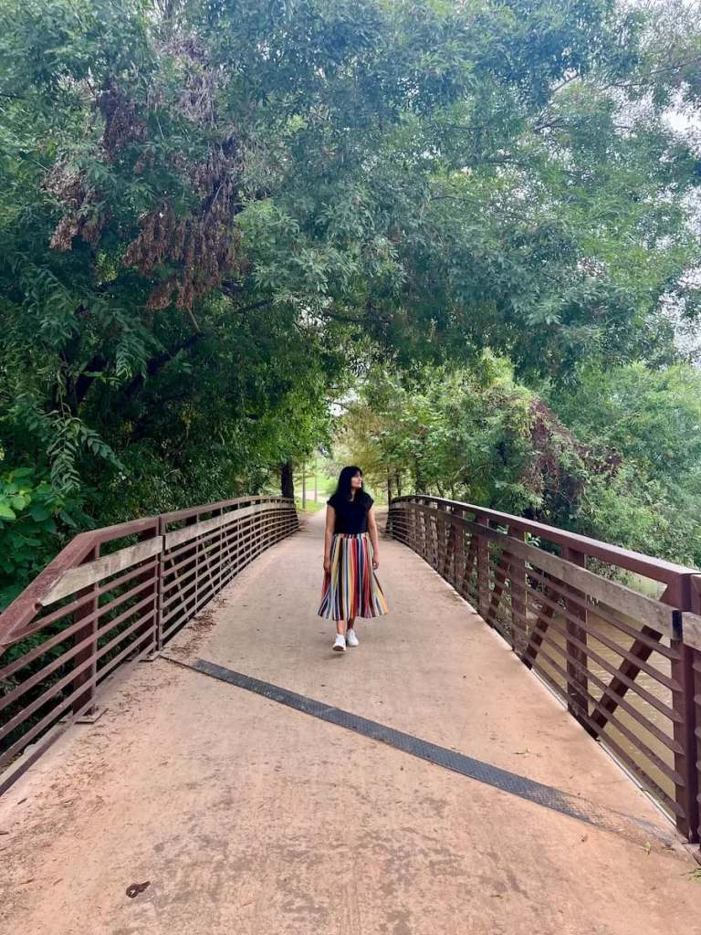 Photo locations in Houston: Hermann Park bridge over with Bejal walking down