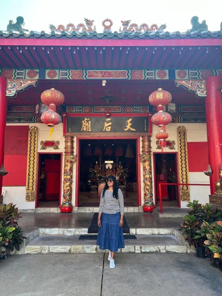 Photo locations in Houston: Bejal walking out of Teen How Taoist Temple