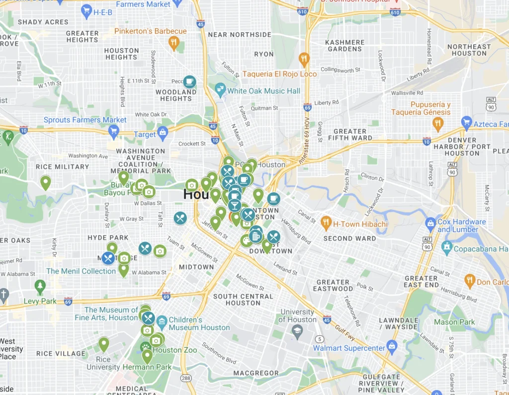 Photos in Houston: Map of Houston 