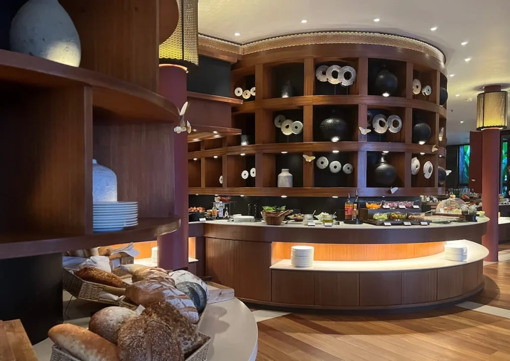 Sustainable luxury Datai Langkawi: Breakfast buffet area at The Dining Room