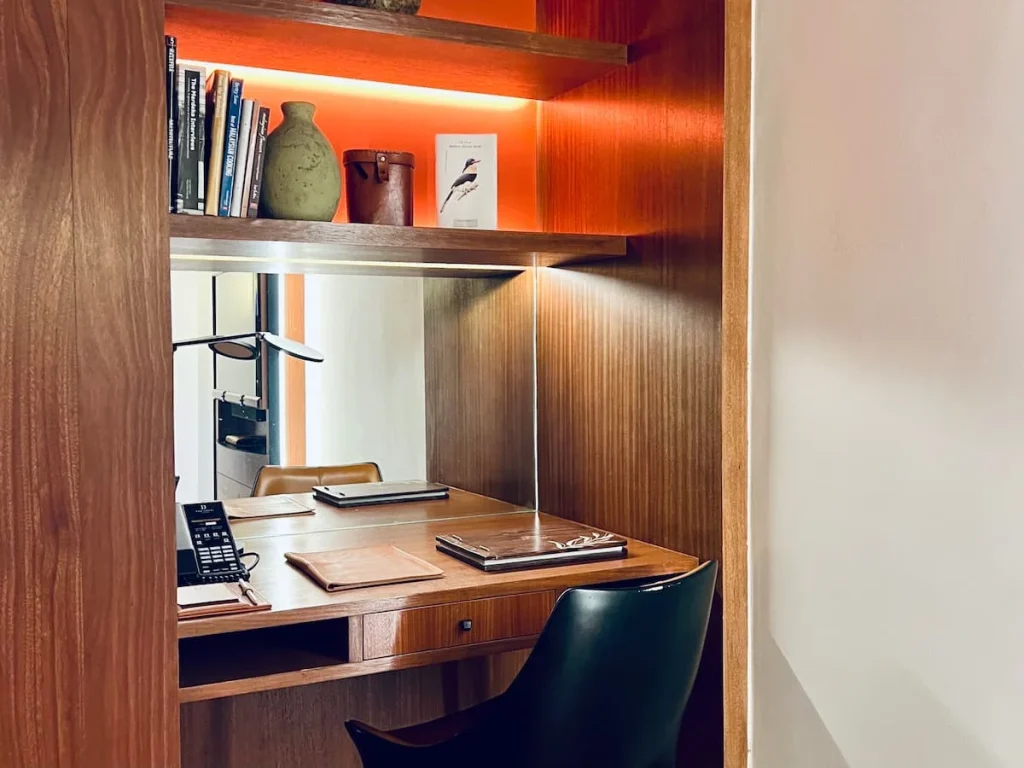 Desk area in the premium room at The Datai Langkawi