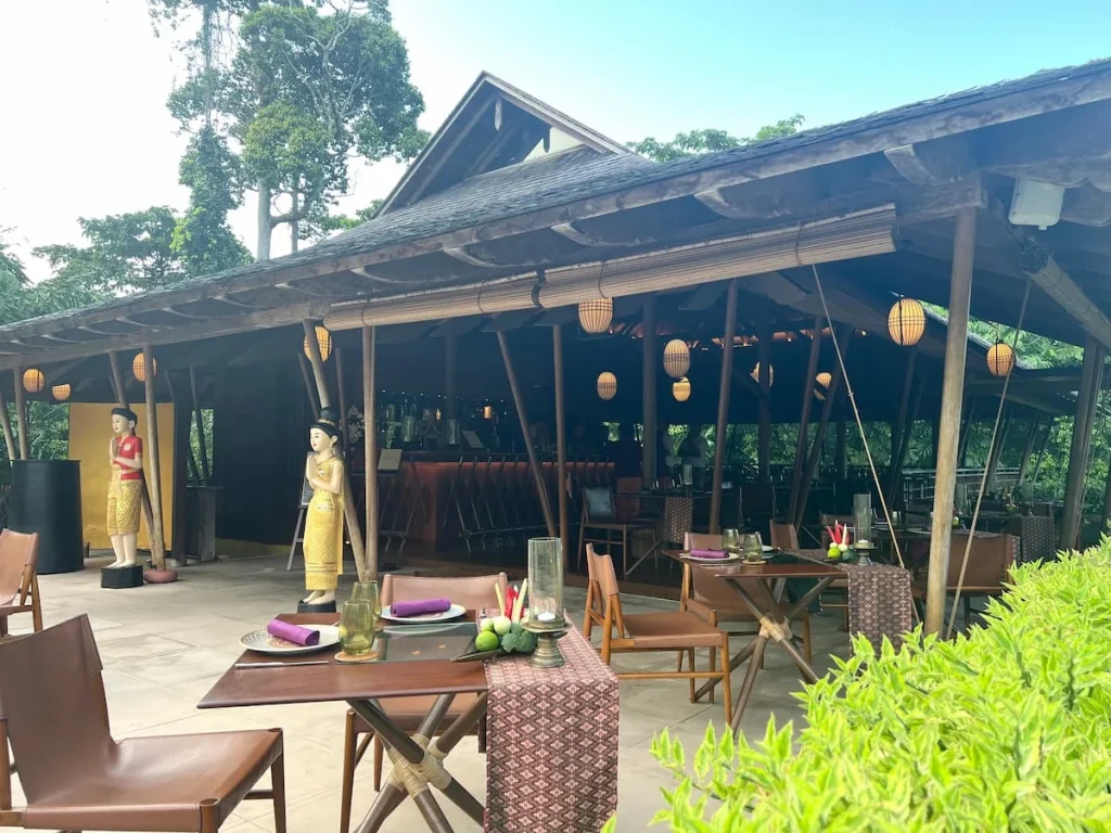 Vegan and Vegetarian food in Langkawi: Exterior of The Pavillion at The Datai, Langkawi