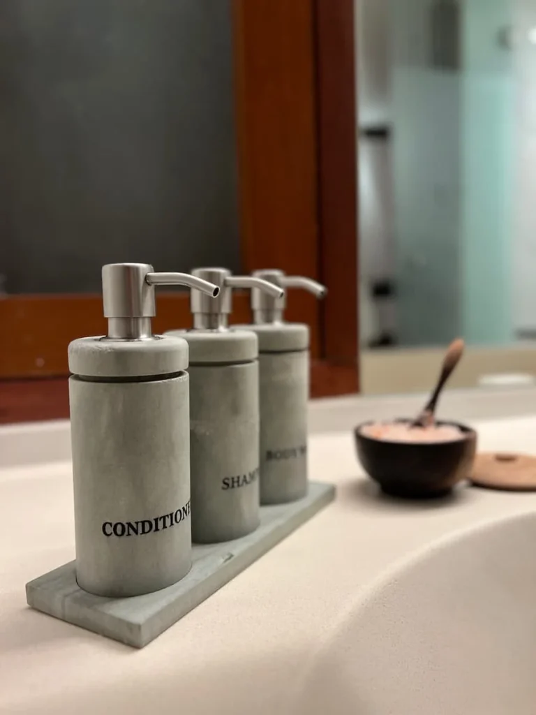 Day beds next to the double doors to the balcony in a premium room at The Datai Langkawi