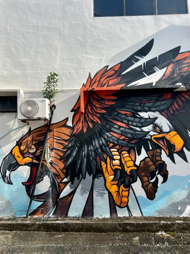 Things to do in Langkawi: The Bhraminy Eagle mural in Kuah Town, Langkawi