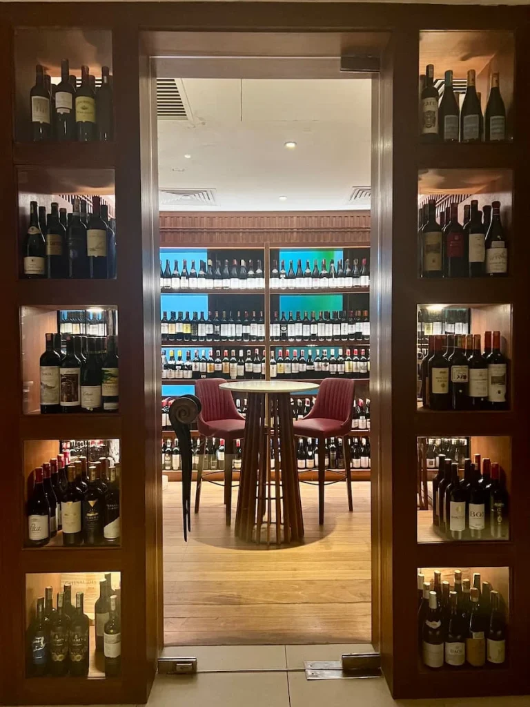 The wine cellar exterior with glass doors at The Datai, LangkawiThe wine cellar exterior with glass doors at The Datai, Langkawi