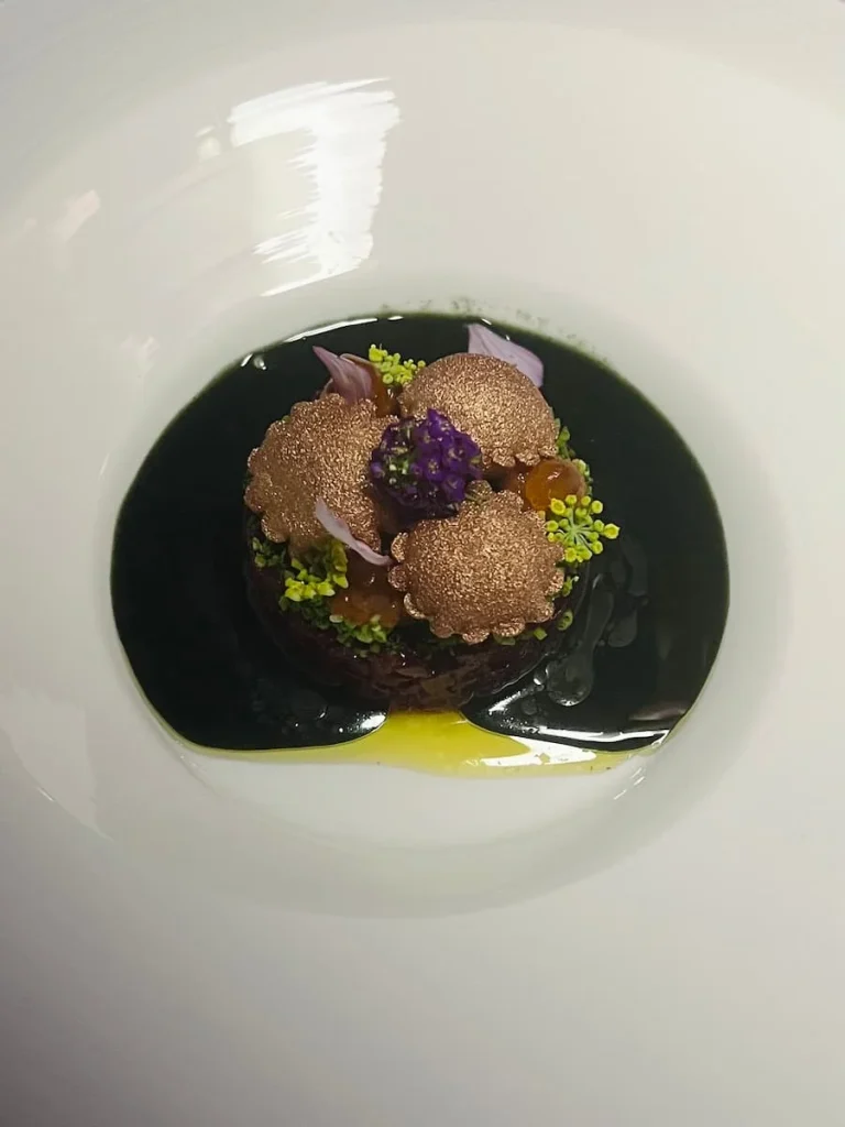 Vegan and Vegetarian food in Langkawi: Vegetable Set menu fine dining course at The Dining Room at The Datai Langkawi