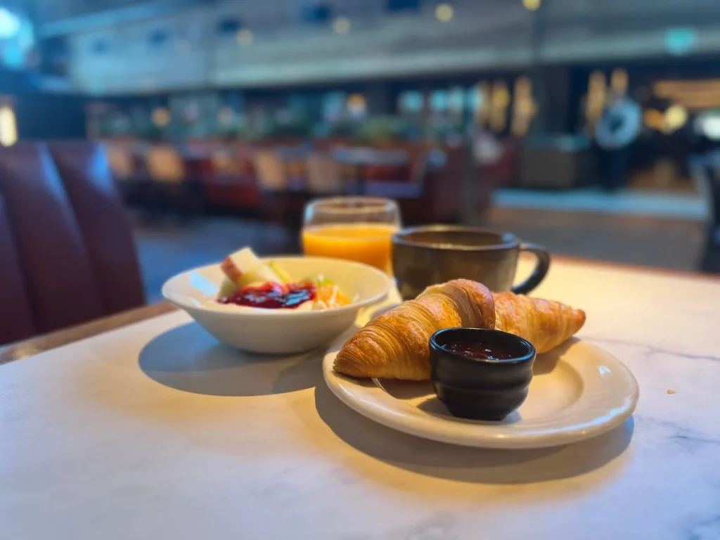 Breakfast itens at Fifty The Street restaurant, Burleigh Court Hotel, Loughborough