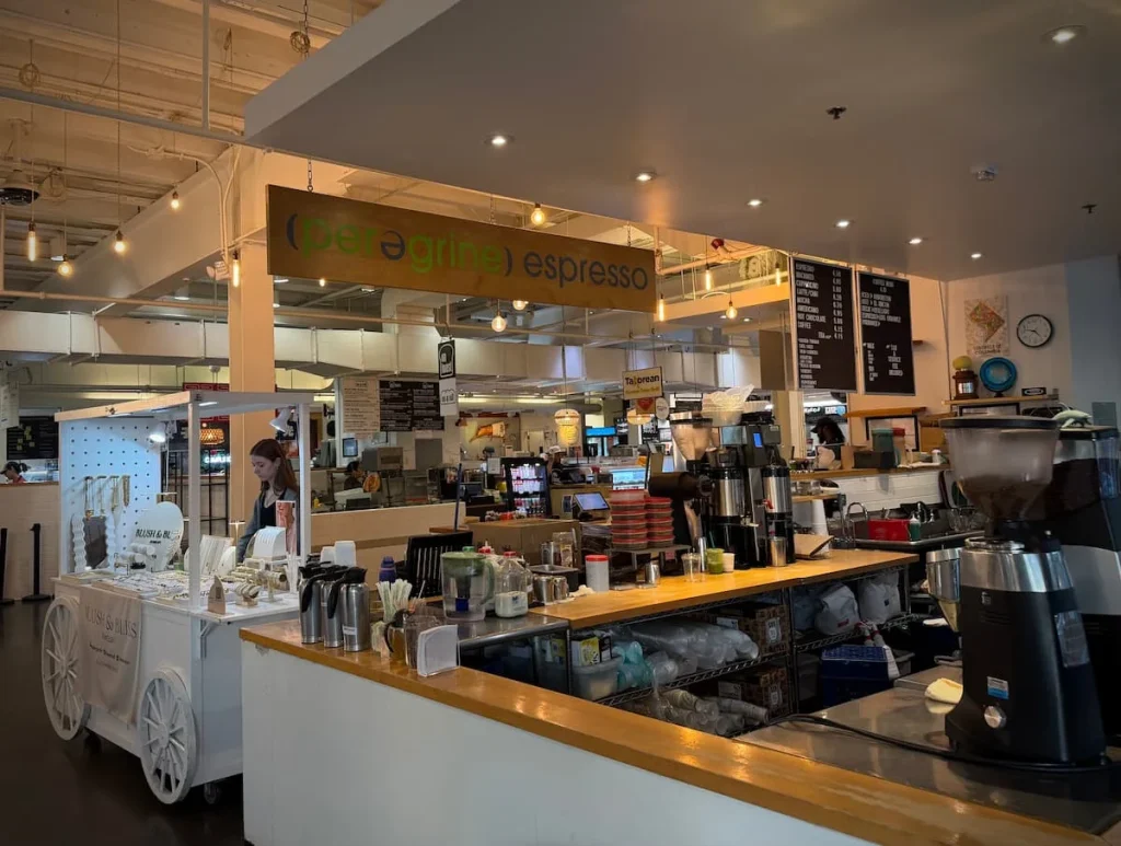 Espresso and tea stall at Union Market, Washington DC