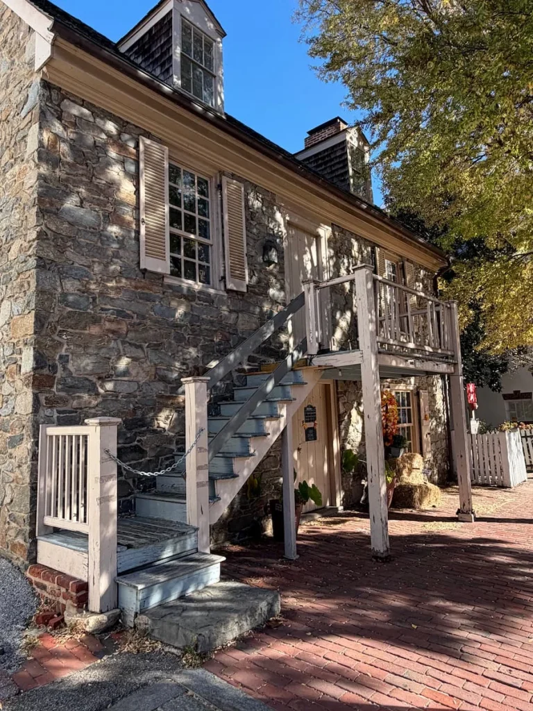 Old Stone House, Georgetown, Washington DC with steps leading upstairs