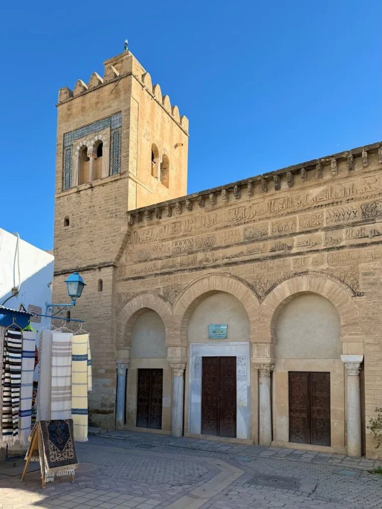 Mosque of 3 doors, Kairouan, Tunisia. Located in the myriad od streets in the medina