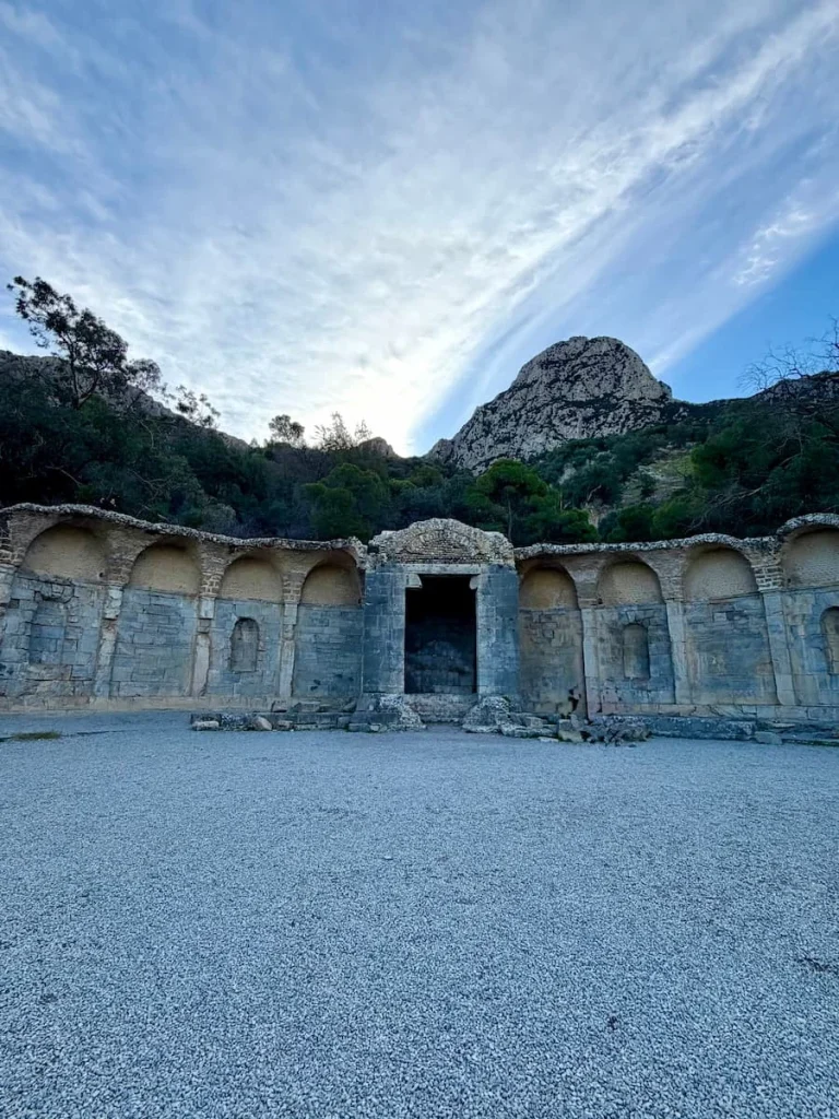 Zaghouan archways and columns inside there is a central temple, located in central Tunisia