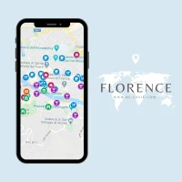 Florence Google Map in a iphone frame linked to Be-lavie Google Map on Resources Page