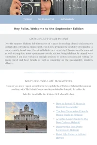 be-in-the-know newsletter screenshot